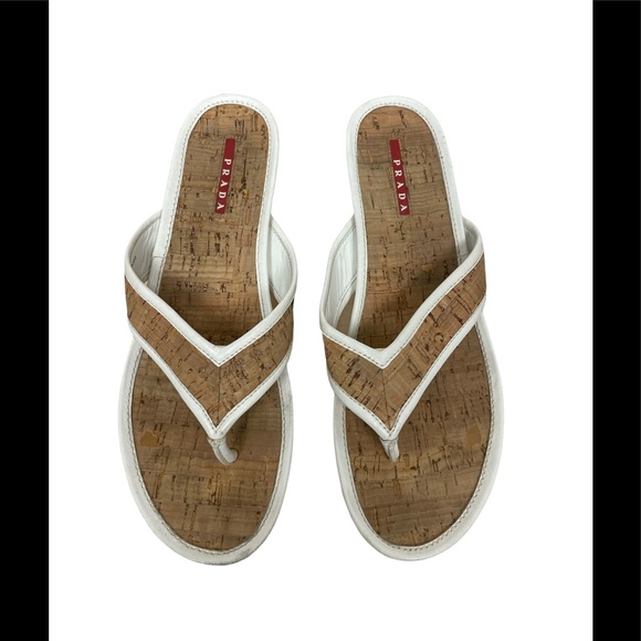 Leather Cork Platform Wedges - Picture 2 of 6